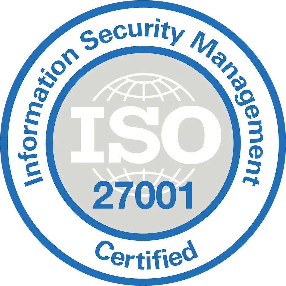 ISO 27001 certified