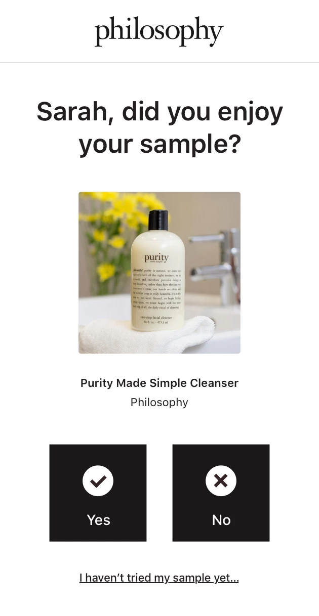 example of the philosophy purity made simple sampling opt-in